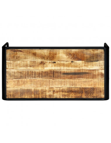 Tavolo da Pranzo 118x60x76 in Legno Massello di Mango Grezzo