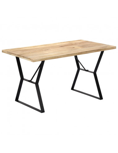 Tavolo da Pranzo 140x80x76 cm in Legno Massello di Mango