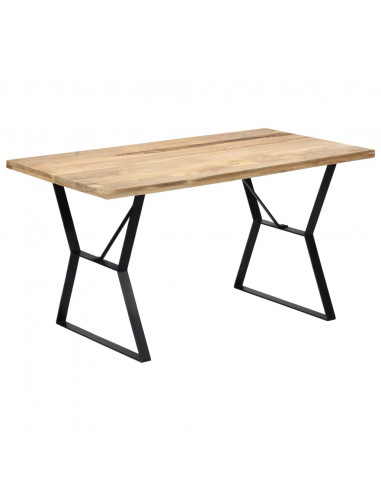 Tavolo da Pranzo 140x80x76 cm in Legno Massello di Mango