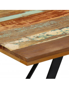 Tavolo da Pranzo 140x80x76 cm in Legno Massello di Recupero 2