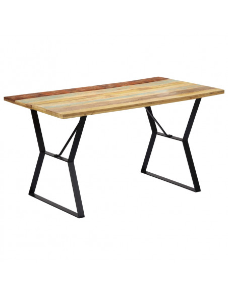 Tavolo da Pranzo 140x80x76 cm in Legno Massello di Recupero