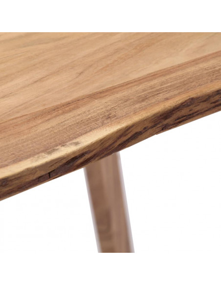 Tavolo da Pranzo 140x80x76 cm in Legno Massello di Acacia