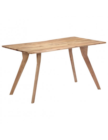 Tavolo da Pranzo 140x80x76 cm in Legno Massello di Acacia