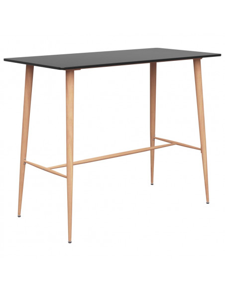 Tavolo da Bar Nero 120x60x105 cm