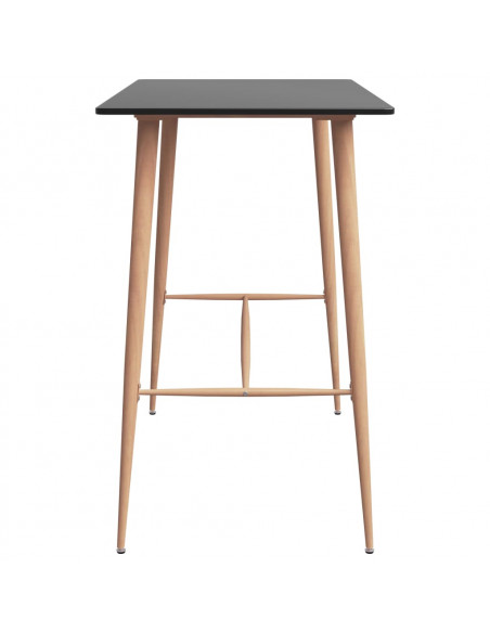 Tavolo da Bar Nero 120x60x105 cm