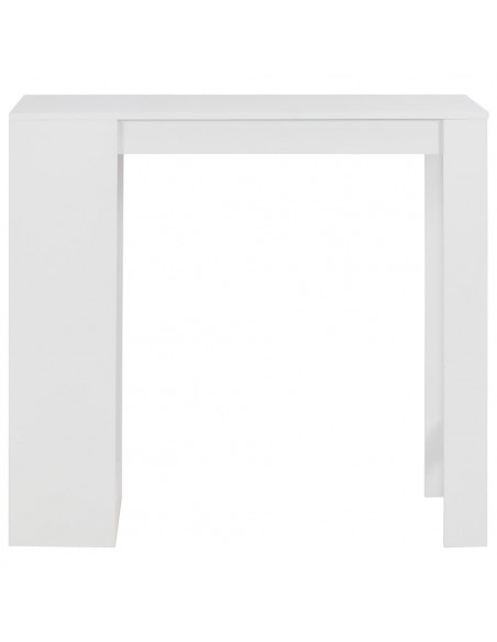 Tavolo da Bar con Ripiano Bianco 110x50x103 cm