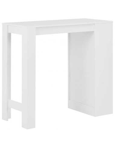 Tavolo da Bar con Ripiano Bianco 110x50x103 cm
