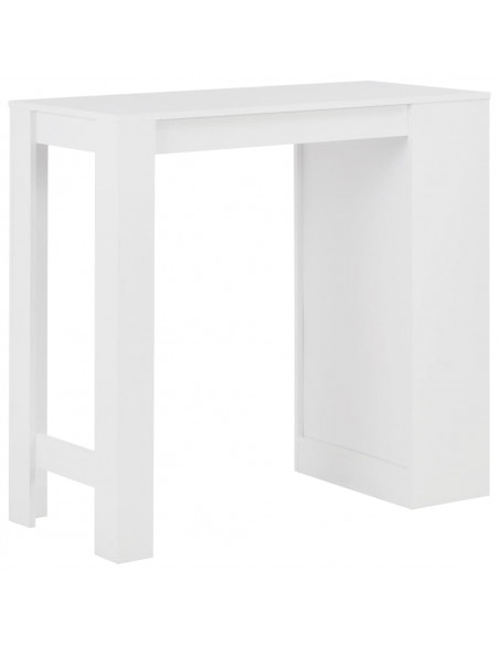 Tavolo da Bar con Ripiano Bianco 110x50x103 cm