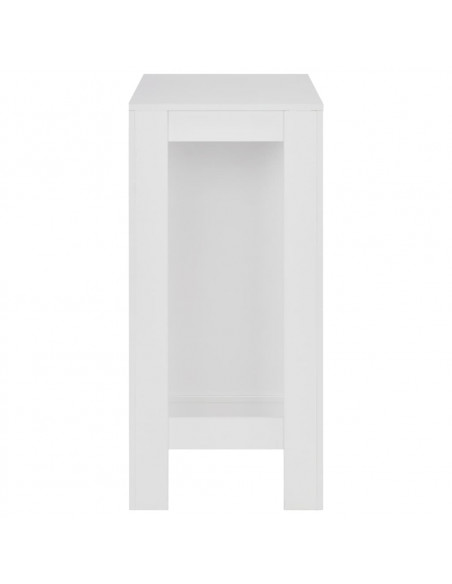 Tavolo da Bar con Ripiano Bianco 110x50x103 cm
