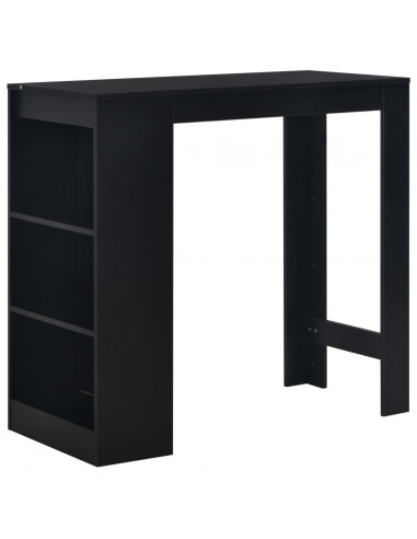 Tavolo da Bar con Ripiano Nero 110x50x103 cm