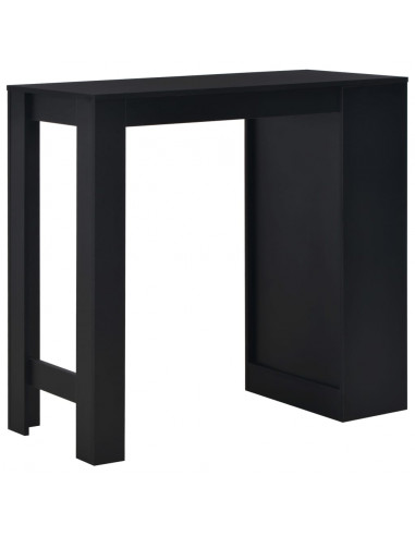 Tavolo da Bar con Ripiano Nero 110x50x103 cm