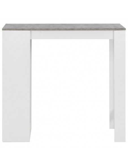 Tavolo da Bar con Ripiano Bianco 110x50x103 cm