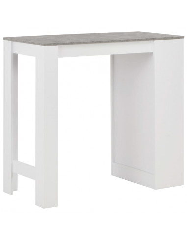Tavolo da Bar con Ripiano Bianco 110x50x103 cm
