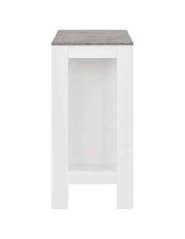 Tavolo da Bar con Ripiano Bianco 110x50x103 cm