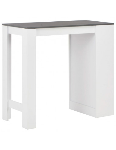 Tavolo da Bar con Ripiano Bianco 110x50x103 cm
