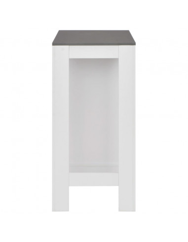 Tavolo da Bar con Ripiano Bianco 110x50x103 cm