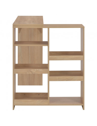 Tavolo da Bar con Scaffale Mobile Rovere 138x39x110 cm