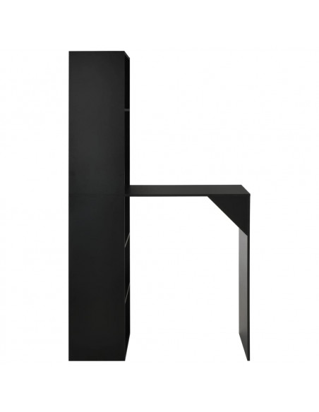 Tavolo da Bar con Mobiletto Nero 115x59x200 cm