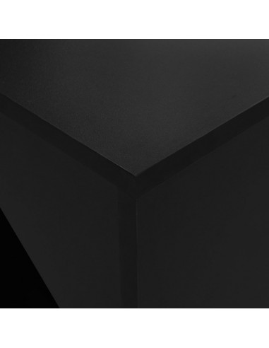 Tavolo da Bar con Mobiletto Nero 115x59x200 cm