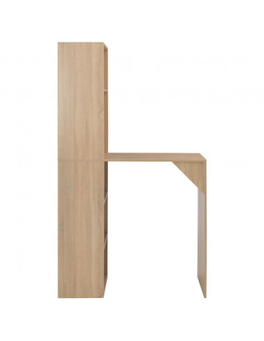 Tavolo da Bar con Mobiletto Rovere 115x59x200 cm