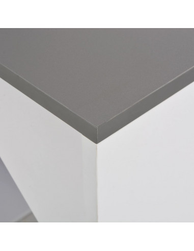 Tavolo da Bar con Mobiletto Bianco 115x59x200 cm