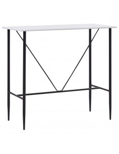 Tavolo da Bar Bianco 120x60x110 cm in MDF 2