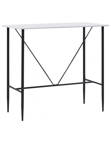 Tavolo da Bar Bianco 120x60x110 cm in MDF