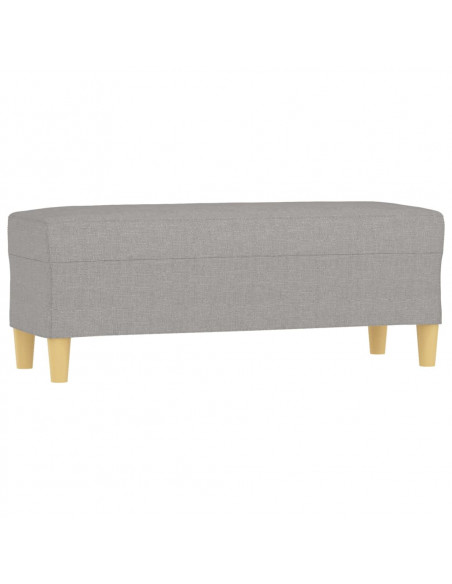 Panca Grigio chiaro 100x35x41 cm in Tessuto