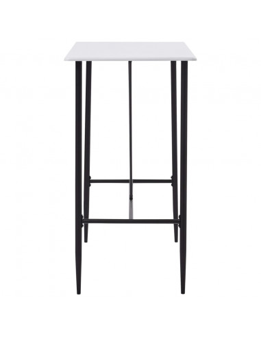 Tavolo da Bar Bianco 120x60x110 cm in MDF