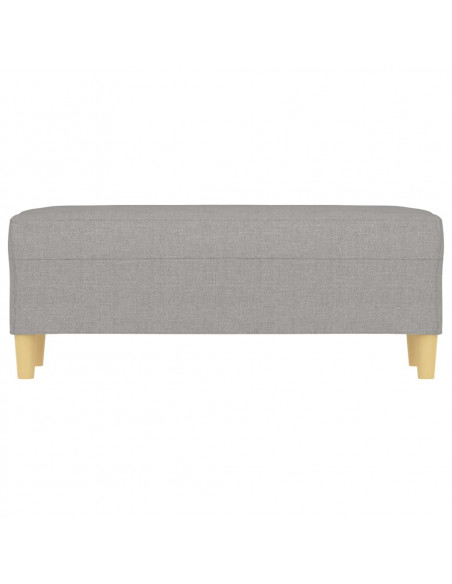 Panca Grigio chiaro 100x35x41 cm in Tessuto