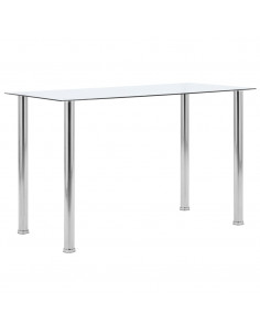 Tavolo da Pranzo Trasparente 120x60x75cm Vetro Temperato 2