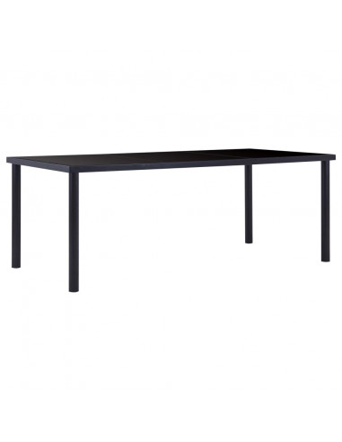 Tavolo da Pranzo Nero 200x100x75 cm in Vetro Temperato