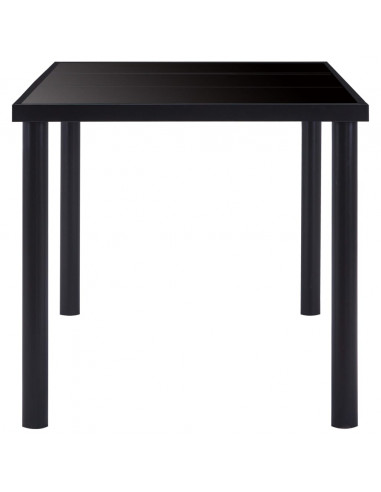 Tavolo da Pranzo Nero 200x100x75 cm in Vetro Temperato