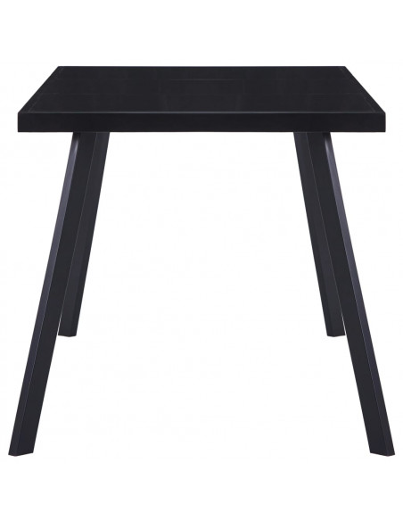 Tavolo da Pranzo Nero 180x90x75 cm in Vetro Temperato