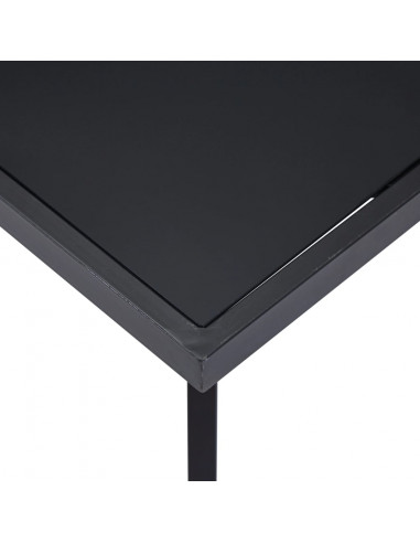 Tavolo da Pranzo Nero 180x90x75 cm in Vetro Temperato