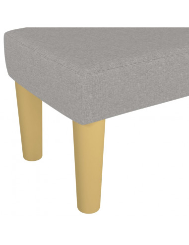 Panca Grigio Chiaro 100x30x30 cm in Tessuto