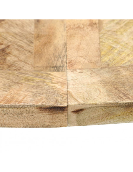 Tavolo da Pranzo Rotondo 120x76cm in Legno Massello di Mango