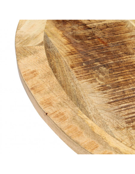Tavolo da Pranzo Rotondo 120x76cm in Legno Massello di Mango