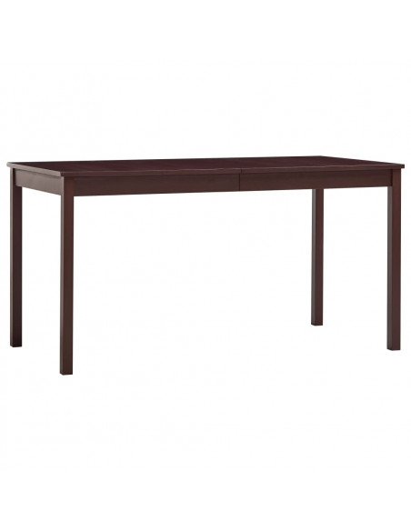 Tavolo da Pranzo Marrone Scuro 140x70x73 cm in Legno di Pino