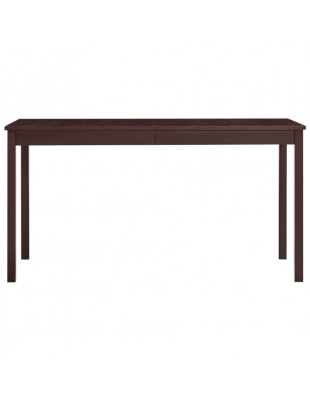Tavolo da Pranzo Marrone Scuro 140x70x73 cm in Legno di Pino