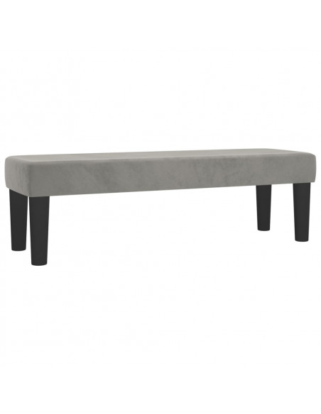 Panca Grigio Chiaro 100x30x30 cm in Velluto