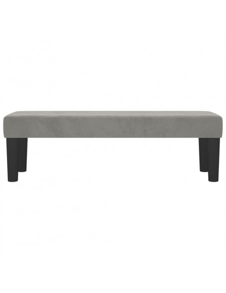 Panca Grigio Chiaro 100x30x30 cm in Velluto