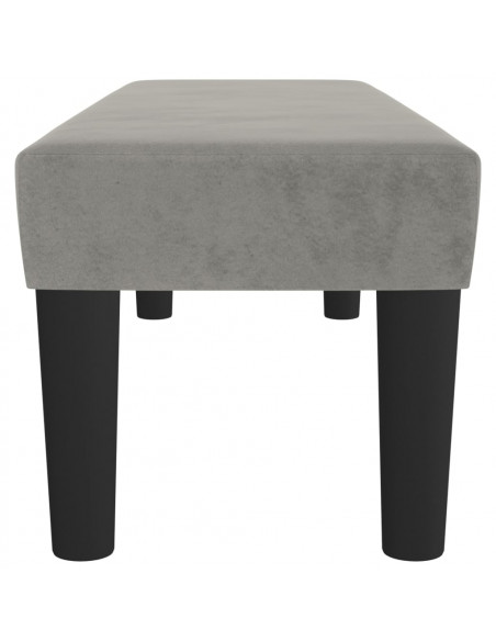 Panca Grigio Chiaro 100x30x30 cm in Velluto