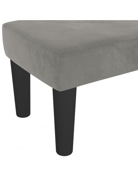 Panca Grigio Chiaro 100x30x30 cm in Velluto
