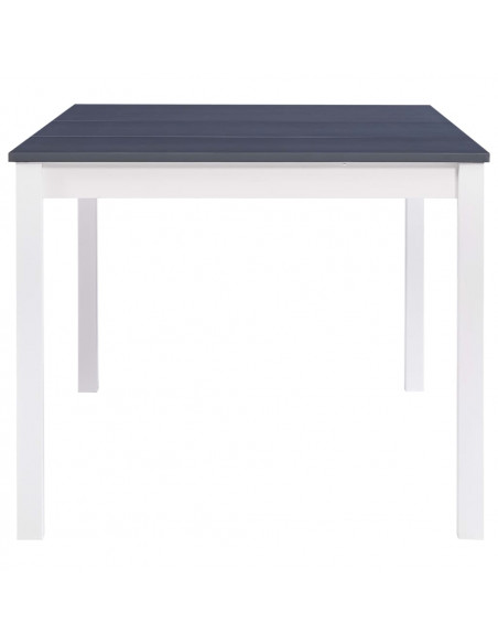 Tavolo da Pranzo Bianco e Grigio 180x90x73 cm in Legno di Pino