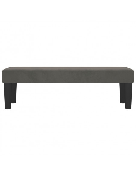 Panca Grigio Scuro 100x30x30 cm in Velluto