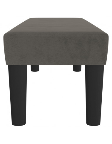 Panca Grigio Scuro 100x30x30 cm in Velluto