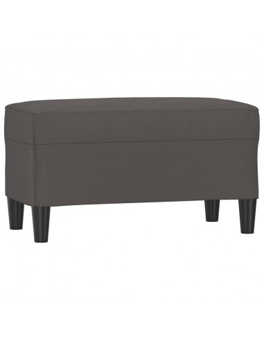 Panca Grigia 70x35x41 cm in Similpelle