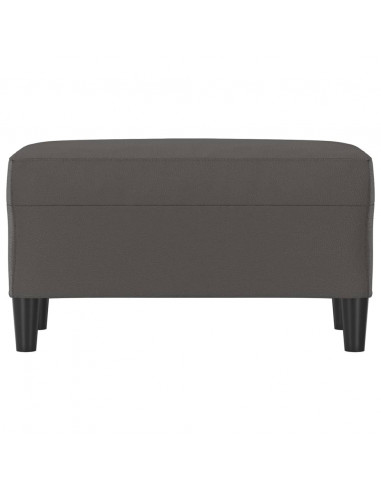 Panca Grigia 70x35x41 cm in Similpelle