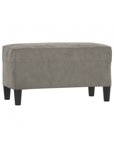 Panca Grigio Chiaro 70x35x41 cm in Velluto